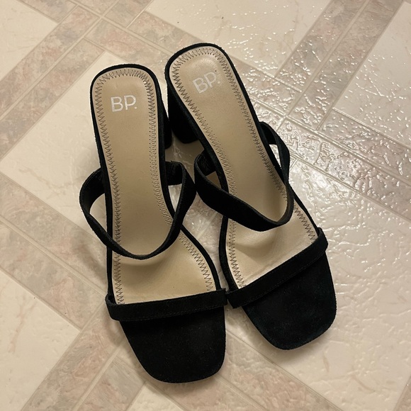 BP Black Block Heel Strappy Sandal - 7.5 - Picture 3 of 6